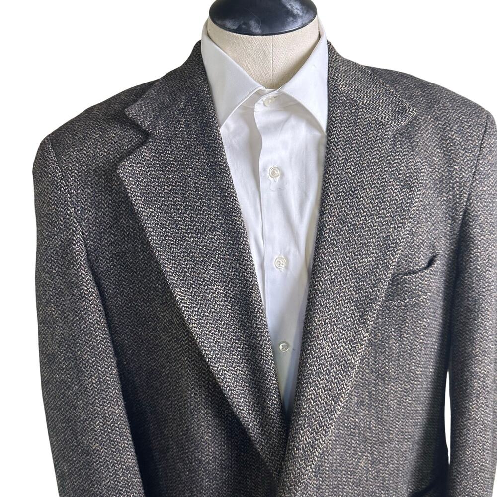 Haggar Tweed Men 42R Lamb/Worsted wool 2 Button Sport coat Brown